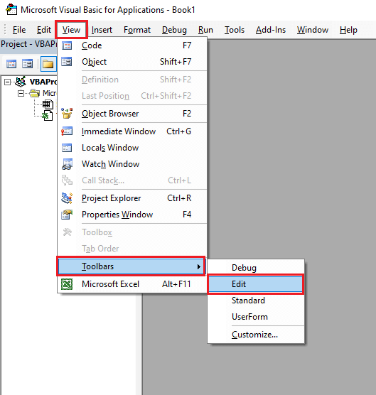 Comment a block in vba in excel cell