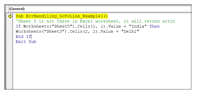 VBA Error Handling