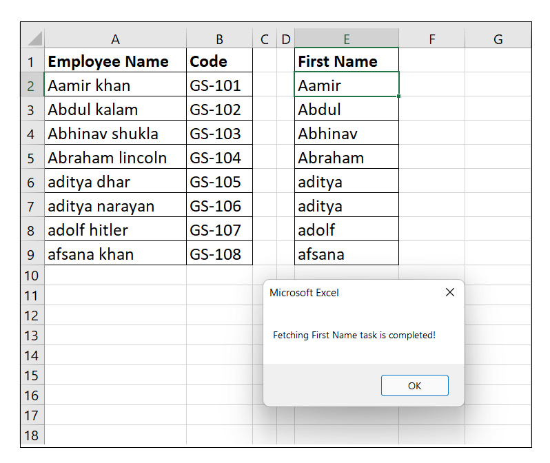 Excel Vba Code Left Function