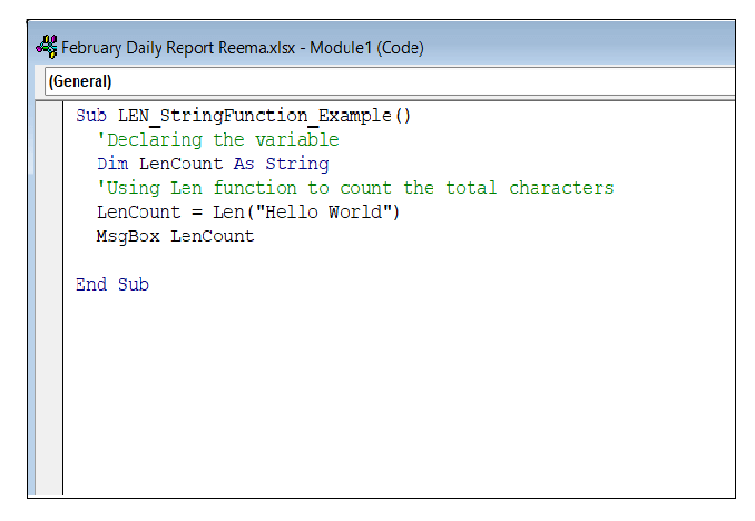 VBA String Functions javatpoint