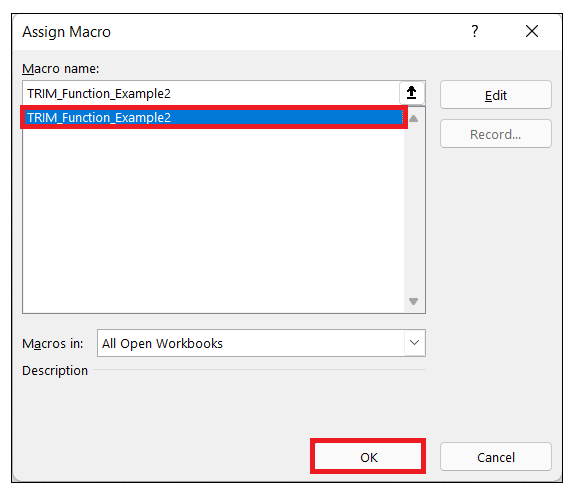 VBA TRIM Function