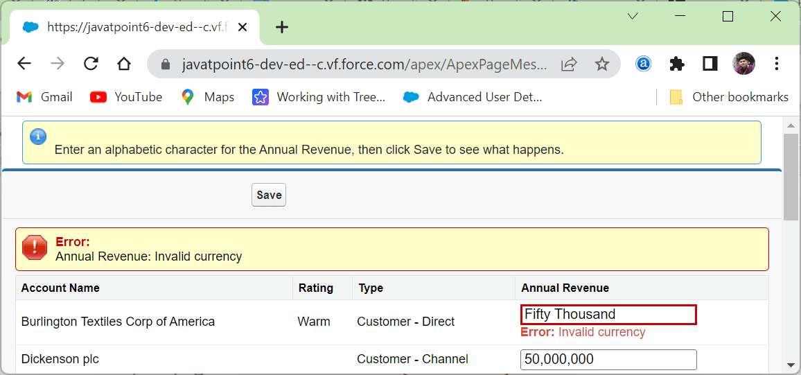 apex: pageMessages component in Visualforce Page