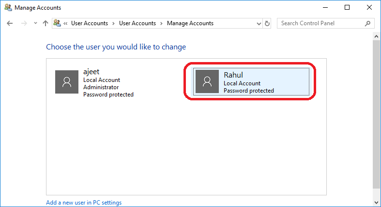 How to change Administrator on Windows 10