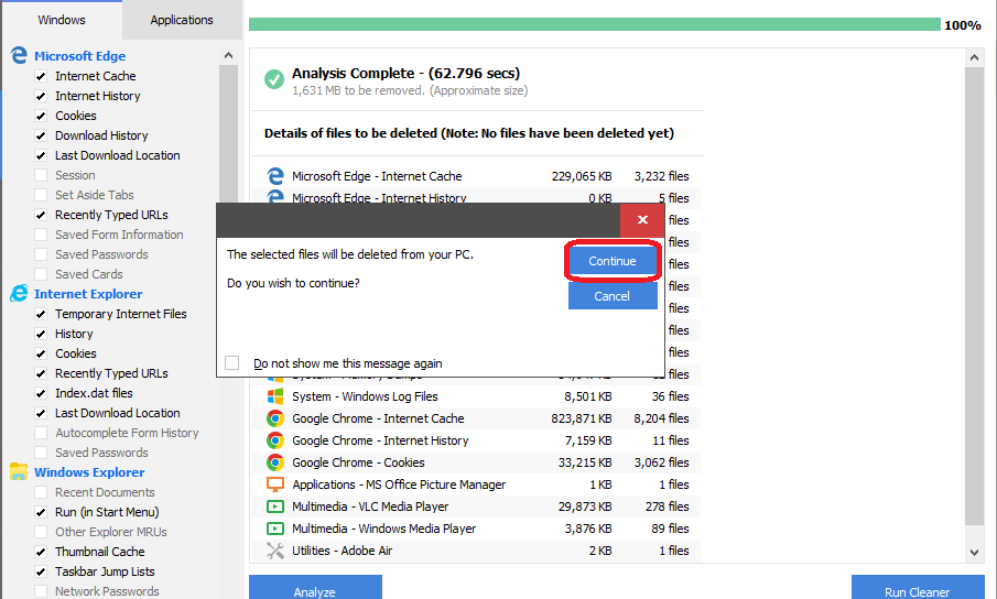 avg clear cache command windows 10