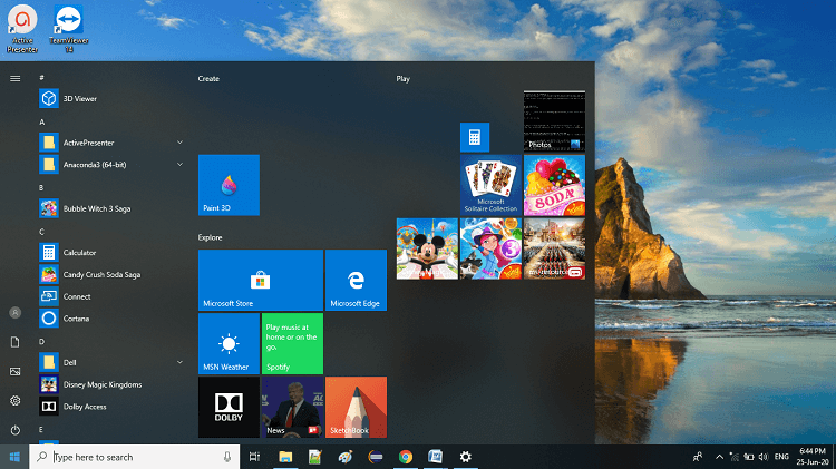 How to enable the Start screen in Windows 10