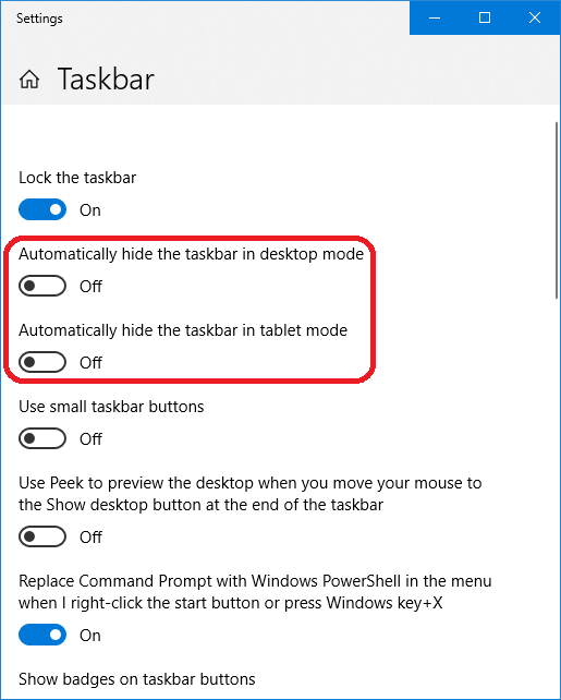 How to hide the taskbar in Windows 10