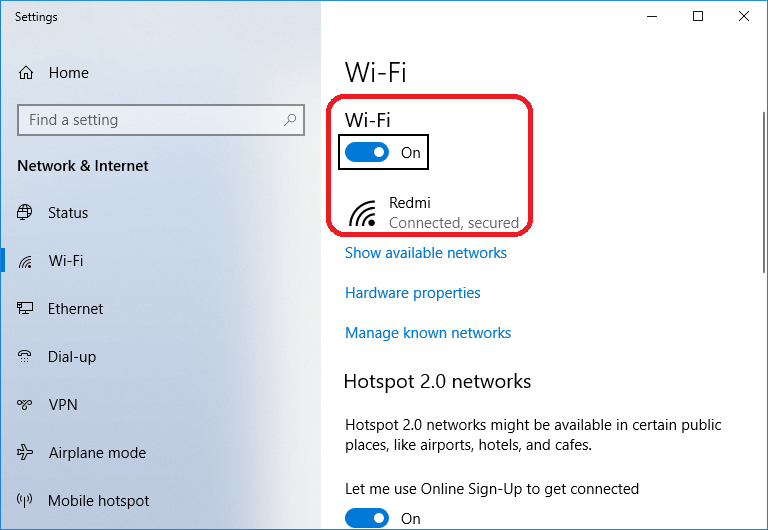 How to see the Wi-Fi password in Windows 10