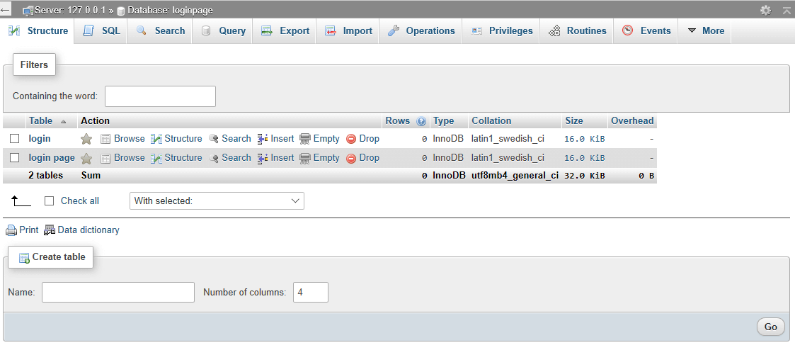 xampp database tutorial