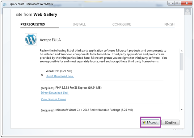 Wordpress Webmatrix12