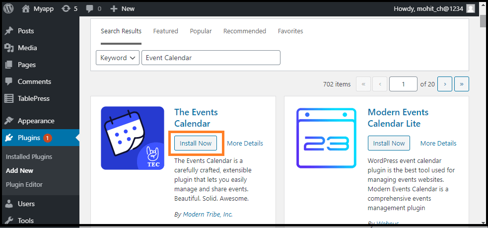 WordPress Event Calendar Plugin
